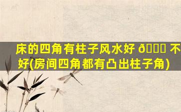 床的四角有柱子风水好 🐟 不好(房间四角都有凸出柱子角)